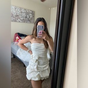 Short cocktail dress. Zebra pattern